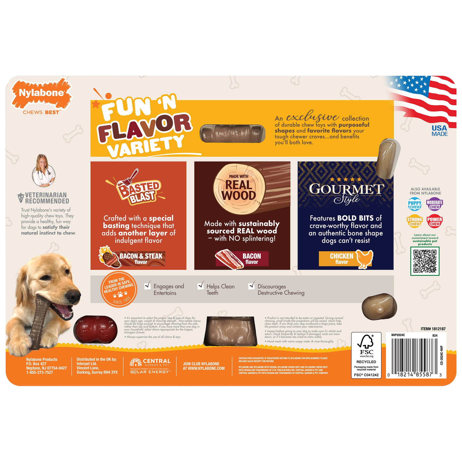 Tough Dog Chew Fun 'N Flavor Variety Pack, 3-Count