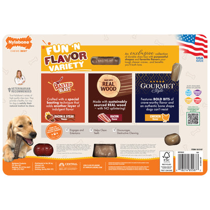 Tough Dog Chew Fun 'N Flavor Variety Pack, 3-Count