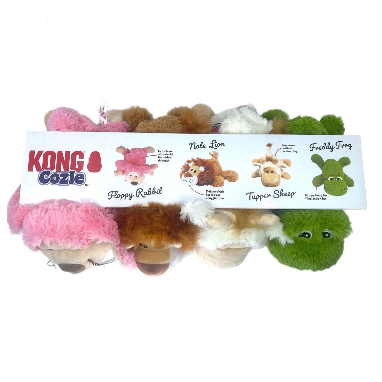 Cozies Play Pack Dog Toys, 4-Pack