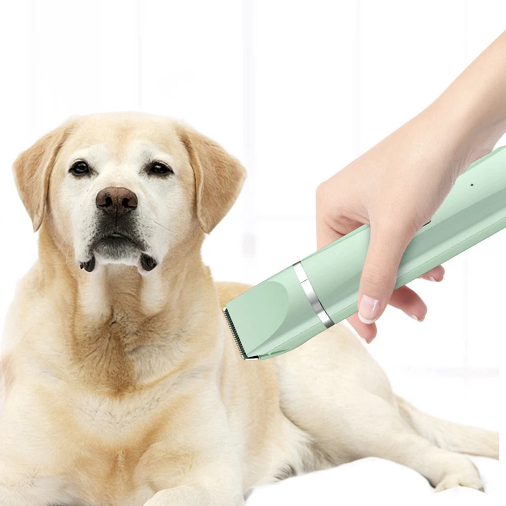 UBBT 4 in 1 Pet Electric Hair Clipper with 4 Blades Grooming Trimmer Nail Grinder Professional Recharge Haircut for Dogs Cat